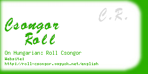 csongor roll business card